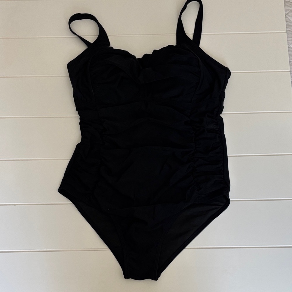 Ladies Black One Piece Swimsuit
